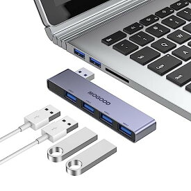 MOGOOD USBハブ3.0 USBディスペンサ USBポートエクスパンダ USBマルチポートアダプタノートパソコン、フラッシュメモリドライブ、HDD、コンソール、プリンタ、カメラ、キーボード、マウス