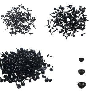 さし鼻 三角形鼻 ぬいぐるみ 鼻 3種類のサイズセット 約150個入り 黒 ドールノーズ 差し鼻 動物鼻 人形 鼻 はな クラフト 手芸パーツ 手作り DIY材料 ドールメイキング 用 アクセサリー プ