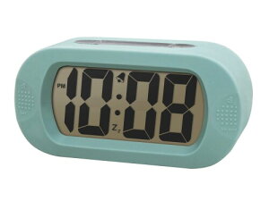 誠時 置き時計 ブルーグレー 10×17×8cm クレール 大画面 デジタル 置時計 バックライト LCD-009BLG