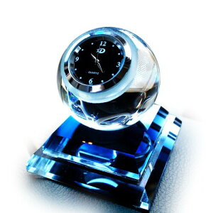 GREEM MARKET(グリームマーケット) クリスタルガラス ガラス製 香水瓶 芳香剤 プレゼント 男性 ギフト かっこいい おしゃれ 黒 青 車 車内 時計付 置き時計 GMS01259(ブルー)