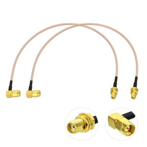 BINGFU SMA���X �o���N�w�b�h�}�E���g - SMA�I�X ���p RG316 �A���e�i�����P�[�u���A30cm�A2�{�p�b�N�A4G LTE���[�^�[ �Z�����[RTL SDR���V�[�o�[�Ή�