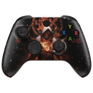 eXtremeRateのXbox Series X/S対応用カスタムフロントハウジングシェル、重度のホラー風デザインXbox Series X/S対応とXbox Coreに対応用ソフトタッチカバーフェースプレート、コントローラーは含