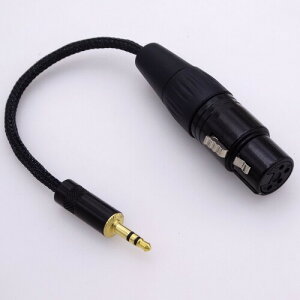 1/8 3.5mm Male to 4-pin xlr female balanced audio adapter Headphone TRS Car Audio Adapter 4 core Silver plated Cable