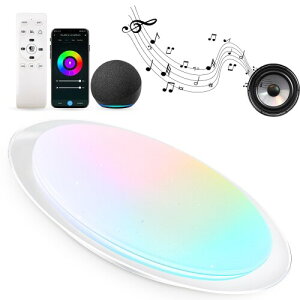 LEDV[OCg 14 AlexaΉ/Av BluetoothXs[J[ F RGB1600F Px7200lm ȃGl60W Rt Ɩ V rO/Q/Q[[Kpia55cm NA