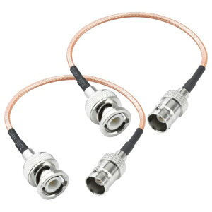 BOOBRIE 15CM BNC�P�[�u�� BNC�I�X-���X RG316�����P�[�u�� 50�� 1.5D-2V�ގ� �����P�[�u�� ���W�I �r�f�I�M�� CCTV DVR�J���� �X�L���i�[ 2�{