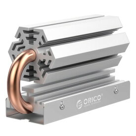 ORICO M.2 SSD ヒートシンク 銅製ヒートパイプ付き M.2 クーラー 熱伝導+アルミ製冷却 PC用 片面・両面 2280 NVME/NGFF M.2 SSD ブラック M2HS6