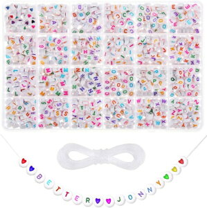 �A���t�@�x�b�g�r�[�Y BetterJonny �� 1200�s�[�X �J���t�� A-Z ���� �r�[�Y 7x4mm �L�k���̂��鎅1���[���t�� �A�N���������r�[�Y�L�b�g ����A�N�Z�T���[ DIY �u���X���b�g�쐬�p