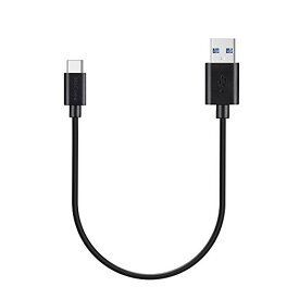 MaGeek USB Type-C 3.0 ケーブル USB 3.0 & USB-C 3.0 ケーブル高速同期と充電 ケーブル Galaxy S10 / S9 / S9+ / iPad Pro (2018, 11インチ) / MacBook/MacBook Air (2018) / Xperia XZ1 対応 (0.3m, 黒)