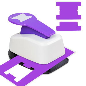 Tab Punch, Tab Paper Punch, 1.5 inch Tab Puncher for Paper Crafts, File Tab Puncher, File Label Puncher, Tab Punch Tool for Calendars, Planner Inserts, Scrapbooking, Foldable File Label