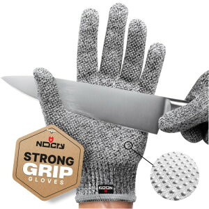 NoCry Cut Resistant Gloves with Grip Dots - High Performance Level 5 Protection, Food Grade. Size Small, Free Ebook Included by NoCry