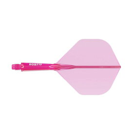 CUESOUL ROST 77 透明性 一体型フライト ビッグスタンダード 3本セット クリアローズレッド ホワイトロゴ Sサイズ(CS-77-DB8T-S)