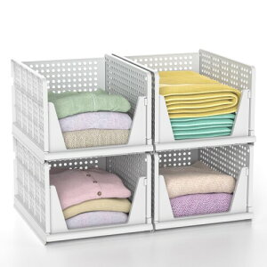 収納ボックス 引き出し 衣装ケース 押入れ用 クローゼット用 服収納 収納ラック 積み重ね 大容量 折りたたみ (XLサイズ4個)