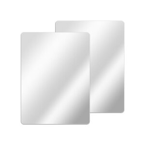 Rebebe風呂鏡 二枚鏡セット 鏡 マグネット 幅21.5*高さ29.7cm 割れない鏡 地震対策 マグネット式 強磁吸着 賃貸に適用 自由自在に設置 多人同時使用可能 角丸加工 軽量 お風呂 マグネット ミ