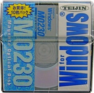 帝人 テイジン MOディスク 230MB 10枚パック Windows/DOSフォーマット