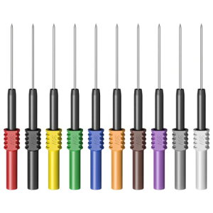 Cleqee �t���L�V�u���e�X�g�v���[�u 0.7mm 10�Z�b�g �Ȃ��\PVC�j�v���[�u 4mm�o�i�i�v���O�t�� ���C���[�s�A�X�Ή� �����Ԑ���/�d�C�e�X�g�p10�F