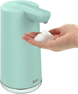 Frohsun 自動ソープディスペンサー IPX7 350ml 充電式 磁気充電 タッチレスソープ 2段階調節可能な泡量付き ハンドモーションソープディスペンサー キッチン ホテル バスルーム用 (緑)