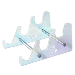 ENN LLC アクリル製キーボードスタンド クリア 3段 収納ホルダー タブレット/写真フレーム対応 (カラフル)