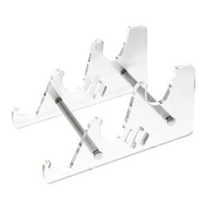 ENN LLC アクリル製キーボードスタンド クリア 3段 収納ホルダー タブレット/写真フレーム対応 (クリア)