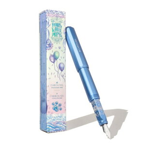 Ferris Wheel Press Aluminum Carousel Fountain Pen, 2025 Limited Edition, Blue Revelry, Aircraft grade aluminum body, Threaded cap with air seal system, Medium