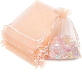 DIFEIUKI オーガンジー巾着袋 50枚 ラッピング袋 小分け袋 透明 無地 サシェバッグ キャンディー お菓子 アクセサリー 小物入れ 小型 収納袋 誕生日 結婚式 バレンタイン クリスマス お返し