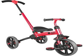 三輪車 自転車 手押し棒付き キックバイク ペダル付き 3段階変形 トライク 3in1 子供用 変身バイク 1歳 2歳 3歳 4歳 5歳 折りたたみ 組み立て簡単 自転車 子供用 レッド red