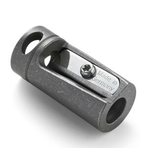 KeyUnity KT00 チタン合金鉛筆削り ドイツ鋼 手動式 8mm鉛筆穴径 軽量 小型 携帯 ?EDC鉛筆削り シルバー mini安全 高耐久性