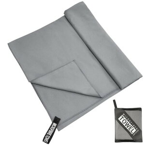 バスタオル 速乾バスタオル 152cm×76cm スポーツ スイミング マイクロファイバータオル 髪 超吸水 柔らかい 色褪せない 防臭 耐久性 速乾 軽量 超吸水 収納袋付き 湿気 旅行 水泳 (グレー)