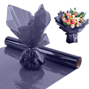 セロファン カラーセロハン セロファンラップロール 30m 大容量 幅40cm 結婚式 ギフト生日 花 包装用紙 小学生手作り (ブラック)