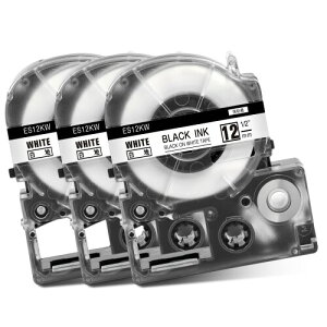 3�� 12mm ���n������ ES12KW �ƌ݊����̂��� ���S�� �L���O�W�� �e�v�� �e�[�v �J�[�g���b�W Kingjim tepra�p (SS12KW) 8M SR-MK1-BE �x�[�W�� SRR2500P�V�� SR170 �e�v��PRO�S�@��Ή� Suminey