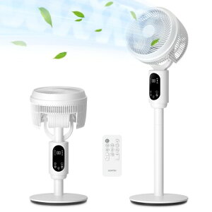 サーキュレーター 扇風機「節電対策& 360度首振り」リビング扇風機 パワフル送風 3段階風量調節 4つモード サーキュレーター 静音 リモコン付き 省エネ せんぷうき 高さ調整可能 タイマ