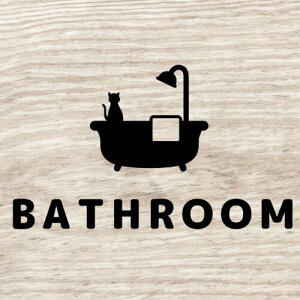 (nicotto) [TC hAXebJ[ BATHROOM oX[ C ˂ lR OK  킢 ؂蕶 JbeBOV[g 8×13.5cm  (ubN)