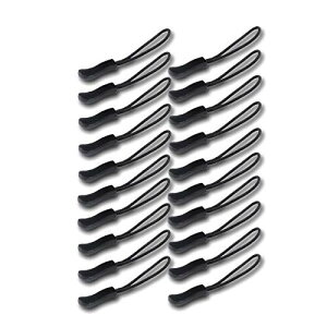 DYZD 丈夫なジッパープル ジッパータブ ジッパータグ コードプル ファスナーエクステンション リュックサック ジャケット 荷物 ハンドバッグ用 20PCS ブラック