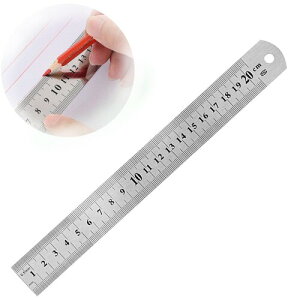 直線定規 スチール定規ステンレス鋼定規 機械工エンジニア定規 製図用金属定規 センチメートル (20CM)