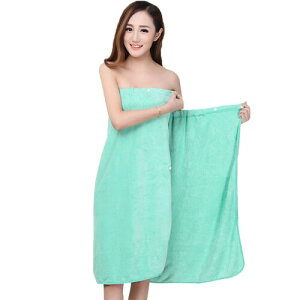 Alip ラップタオル 大人用 レディース 大判バスタオル マイクロファイバー バスローブ 速乾 吸水 ずり落ちない 風呂上がり プールタオル ジム エステ 温泉 海水浴 80cm*135cm(ライトグリーン