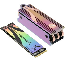 SABRENT ゲーミングSSD 2TB、ゲーム用ヒートシンク付 M.2 SSD 2TB、PCIe 4.0 M.2 SSD、最大7300MB/秒のゲーム向け高速処理、ビデオ編集、高グラフィック向けダイレクトストレージとメモリ拡張 (SB-RKT