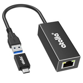 atolla USB3.0 LANアダプター Switch 有線LANアダプター USB to RJ45 (10/100/1000Mbps超高速/ギガビット イーサネット通信) USB3.0 Type C LAN変換アダプター 在宅勤務 Nintendo Switch/Windows/Mac OS/Linus/iPad/iPad Pro対