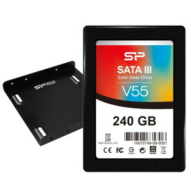 シリコンパワー SSD 240GB SATA3 6Gb/s 3年保証 2.5インチ (7mm) V55シリーズ SP240GBSS3V55S25