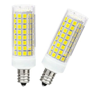 LED 電球 E12 口金直径12mm 可調光 セラミックス 豆電球 全方向 6000K 昼白色 電球70W形相当 広配光タイプ 7W AC 110V 全光束700lm 2個入り (2個入昼白色)