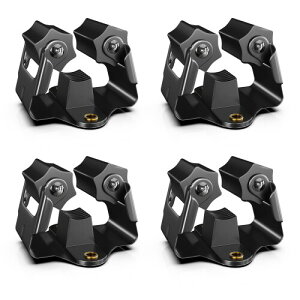 laofeei モップホルダー ほうきホルダー 4個セット 壁掛けモップハンガー ローラーフック トイレ収納 清掃用具ツール収納 傘立て(全黒)