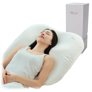 SILQA(シルクア)(R) 生シルク 巨大な枕 「摩擦・乾燥・静電気から髪を保護 スルっと滑らかな朝髪へ」上半身のスキンケアにも 25匁プレミアムシルクの枕カバー付属(70×70cm)