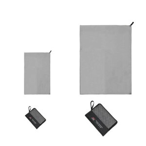 速干毛巾 (M+XL, Grey)フィットネス 速乾 強力吸水バスタオル 水泳 ヨガ 徒歩 自転車 キャンプ 携帯 速乾 強力吸水バスタオル フェイスタオル スポーツタオル 肌に優しいマイクロファイバ