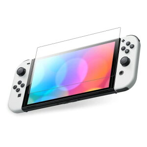 RDFJ Nintendo Switch OLED�p�t���ی�K���X�t�B���� �ɏ�^�b�`�� 9H�d�x �����ߗ� ���E���h�G�b�W���H �����A�������A�ώw��A�C�A�h�~ (OLED�p)