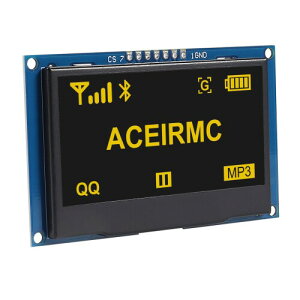 ACEIRMC 2.4C` 128x64 OLED LCDfBXvCW[ SSD1309 7s SPI/IIC I2C VAC^[tF[X Arduino UNO R3p (CG[)