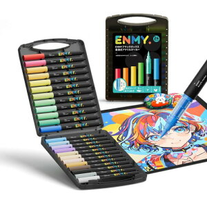 ENMY �u���b�N�{�b�N�X 24�F�Z�b�g ���t�� �A�N�����}�[�J�[ �C���X�g�}�[�J�[ ���� ���F �A�[�g�}�[�J�[ �M�y�� ���p ���� �t�@�u���b�N �҂ݕ� �L�����o�X/�K���X/�� �z�p�y�� �J���[�y