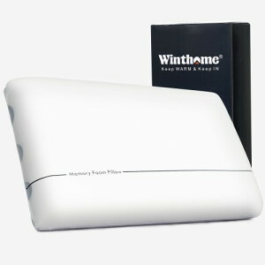 Winthome 枕 低反発 ピロー ゼロ圧力 首が痛くならない 二重枕芯のデザイン 2種類の硬さ まくら pillow 安眠枕 体圧分散 マクラ 通気性 快眠枕 仰向き 横向き よく眠れる 耐圧分散 高級ホテル