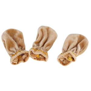 ideamall ピアノペダルカバー ダンパーペダル カバー 補助ペダル ベルベット生地 3個セット (キャメル)