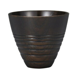 まえじゅう漆器 MORI 焼酎カップ (小) 黒 200ml 6K-139