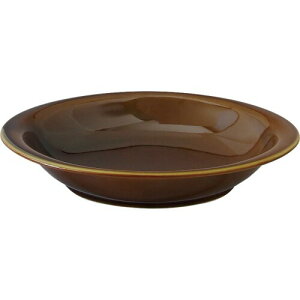 ワールド・クリエイト viv 波佐見焼耐熱カレー皿 ブラウン サイズ:約W23.5 D16 H4.5 14620