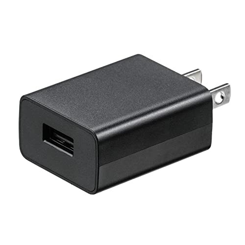サンワサプライ USB充電器 USB A×1ポート(1A) USBアダプター コンセント ブラック ACA-IP86BK