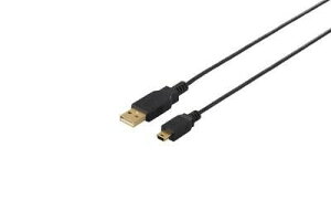 BUFFALO USB2�D0�P�[�u���iA to miniB�j �X�����^�C�v 2�D5m �u���b�N BSUAMNSM225BK